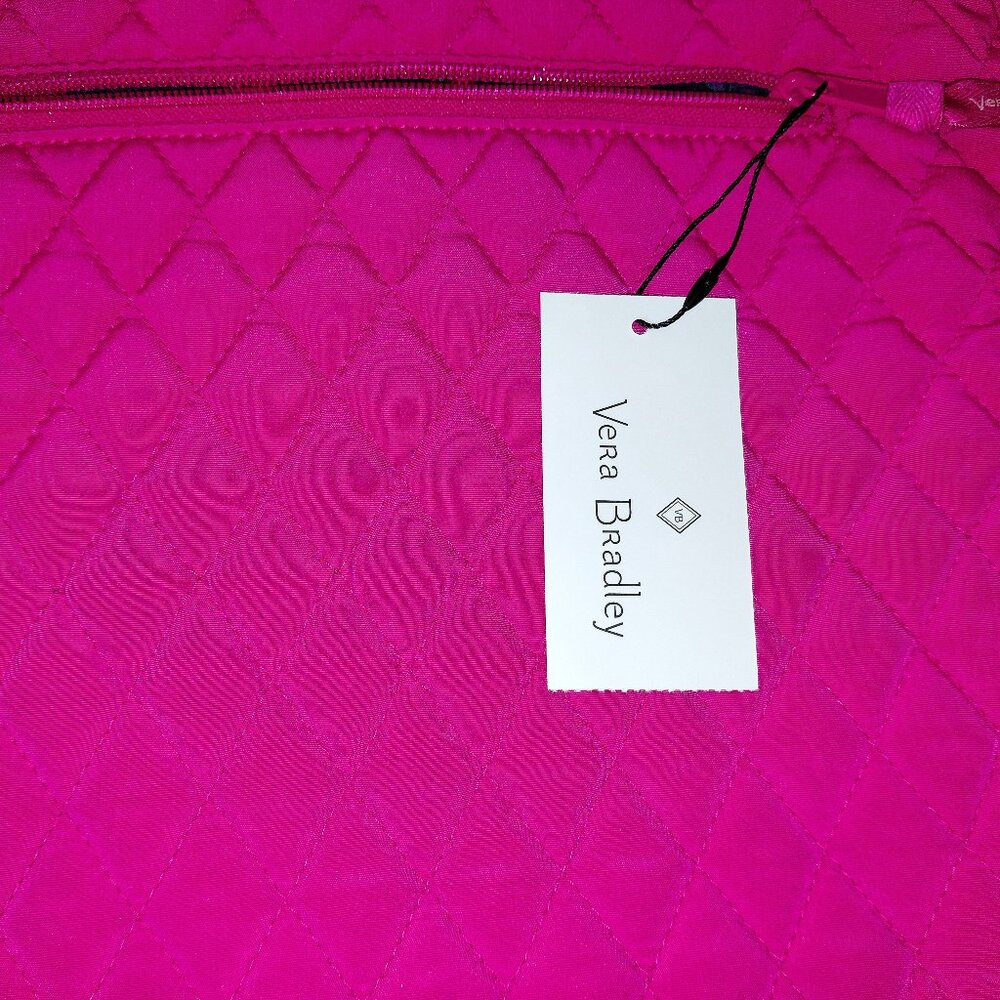 Vera Bradley Hipster Crossbody Mailbag Purse Satchel Fuchsia Pink NWT - Picture 7 of 7